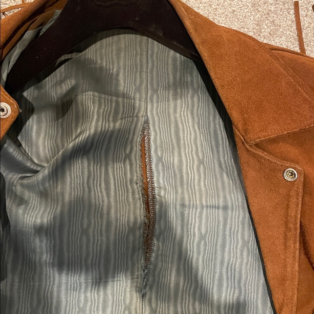 Vintage Jo-O-Kay Suede Fringe Jacket. Heavy Genuine Suede - Picture 6 of 7